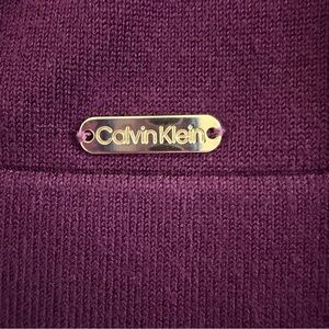 Plum Purple Calvin Klein Soft Knit Turtleneck Sweater